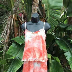 Reverie Tie dye ruffled Cami jammies